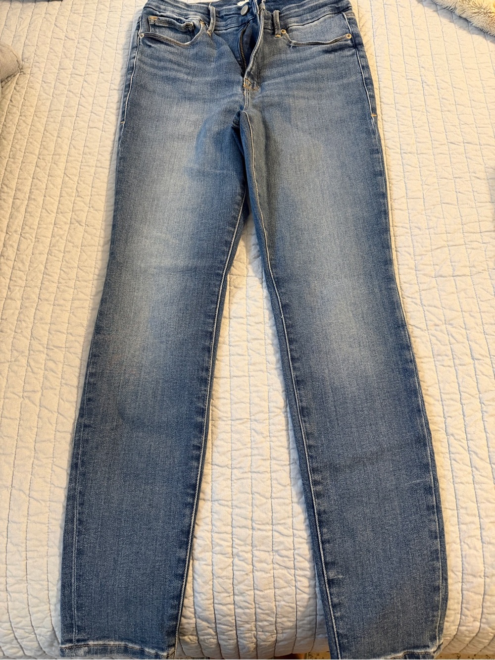 Good American Size 27 Skinny Jeans Medium Wash Stretch Denim